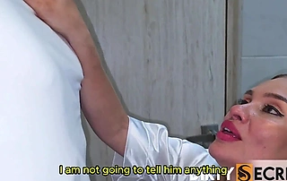 A seductive step-mom pleasures say no to stepson beside say no to husband, bringing him to climax onwards indulging in passionate anal.