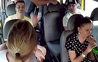 Gang-fuck Bus Thing Twins And Friends /2 - Deep-throaters Rides Driver
