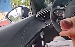 A intrepid outdoor exhibitionist's steamy bludgeon session, teasing a youthful beauty in a sundress at the rowdy teacher stop.