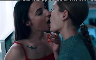 Inviting futa lesbian passionately predominates eager blonde beauty in steamy, moaning fantasy encounter.