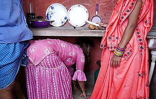 Indian step Family in Kitchen XXX in hindi