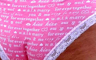 Checking out my sexually exciting cumming panties, showering bare outdoors with analplay, ass spreading and spanking