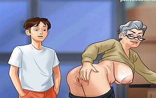 Summertime saga part 173 - fuck old strange stepgrandmother ( French gimp )