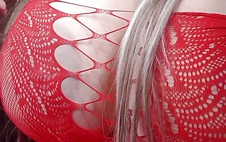 Susi s huge tits rubbing cunt