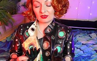 ASMR sexy short leather gloves