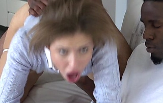BLACKED Teen Threesome with Two Monster Dicks