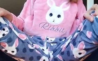 stepdad stiff teasing wet pussy and small tits stepdaughter in pajama