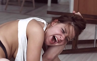 Teasing teenage stepsister receives roughfucked